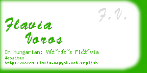 flavia voros business card